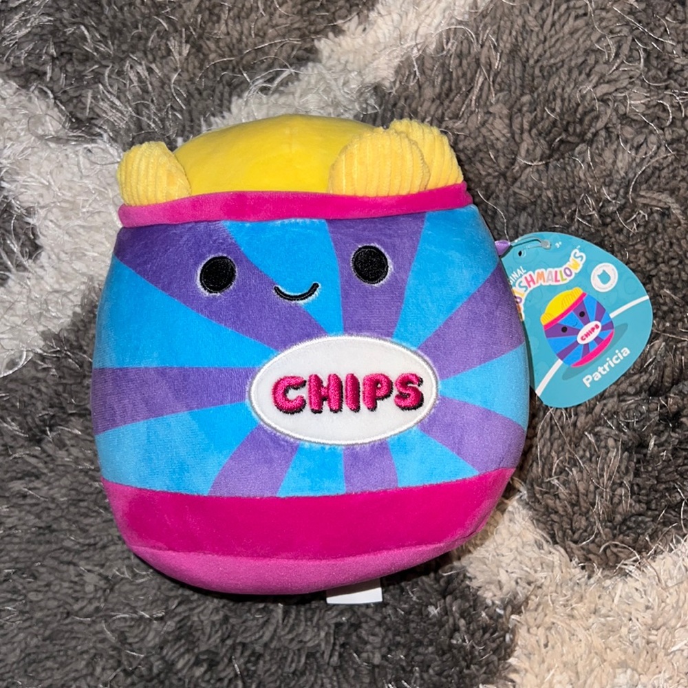 NWT Patricia the Bag of Chips, Her Bag is Pink, Purple & Blue. First To Market